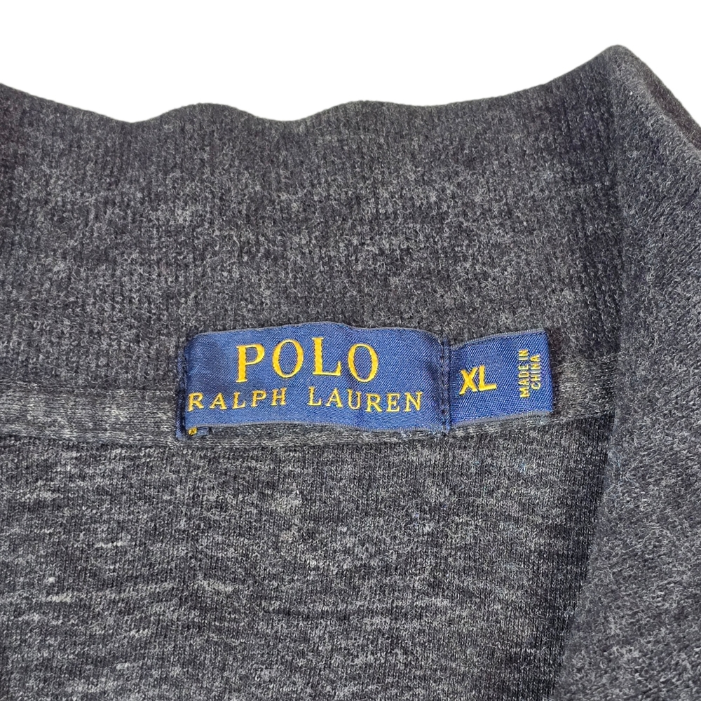 Polo Ralph Lauren Men's Gray Knit 1/4 Zip Mock Neck Long Sleeve Sweater Size XL - Picture 5 of 9